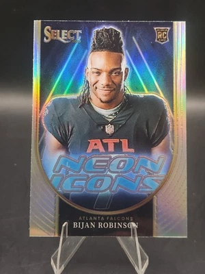 Neon Icons Bijan Robinson #NI-BRO Refractor/Silver Prizm (RC) 2023 Select - Image 1 of 2