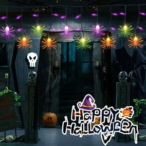 ! Boutique Halloween Spinne LED Eiszapfen Lichterkette - Bild 1 von 12
