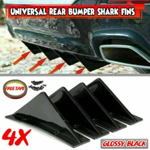 4X Auto Heckstoßstange Diffusor Shark Fin Heckdiffusor Spoiler Schutz Universal - Bild 1 von 8