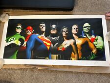 RARE Alex Ross Original Seven Justice League Fine Art Lithograph Print DC Comics
