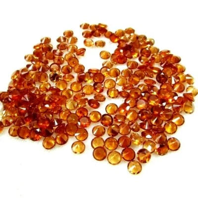 Wholesale Lot 1.75mm Round Facet Natural Spessartite Garnet Loose Calibrated Gem Foto 1 de 3