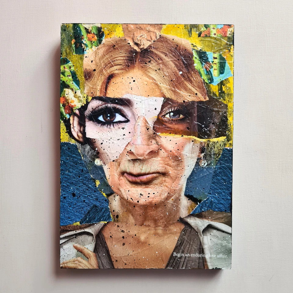 Love Affair: Paquete de arte outsider original: obra de arte collage + x12 impresiones A4  Foto 1 de 4