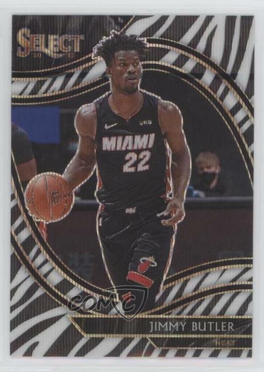 2020-21 Panini Select Courtside Zebra Prizm Jimmy Butler #257