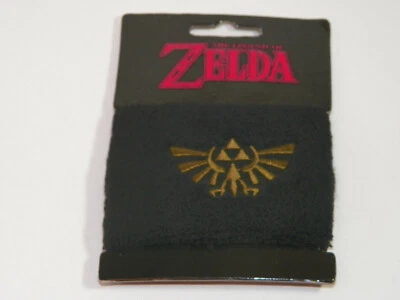 Pulsera Legend of Zelda Caja de Botín Negra Trifuerza Sweatband Link NUEVA Foto 1 de 2