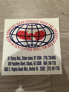 Wu Wear PROMO Sticker 1990s OG/RARE - Picture 1 of 3