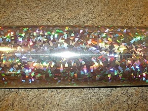 12" x 12" Una Hoja PLATA HIELO AGRIETADO Vinilo Adhesivo Holográfico 17 Colores - Imagen 1 de 1