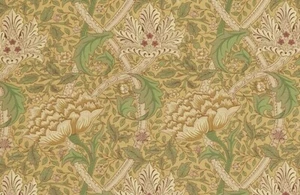 WILLIAM MORRIS CURTAIN FABRIC DESIGN "Windrush" 2.9 METRES GOLD AND THYME - Picture 1 of 6