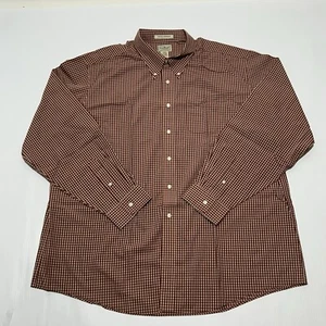 L.L.Bean Men’s Red Check Wrinkle Resistant Button Down Dress Shirt Size 2XL - Picture 1 of 12