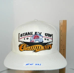 AS IS Hat Colorado Avalanche 1996 Stanley Cup Champs New Era Snapback Cap NHL - Picture 1 of 11