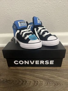 Converse Jungen CTAS Axel blau/schwarz mittleres Oberteil Turnschuhe - verschiedene Größen (Jugend 12) - Bild 1 von 7