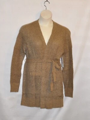 Joan Rivers 开襟针织开衫带领带 M 码骆驼 — 第 1/2 张图片