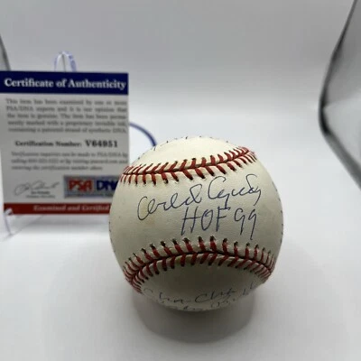 Orlando Cepeda Signed ONL Baseball 18 Stat Inscriptions PSA/DNA Autograph - Image 1 of 4