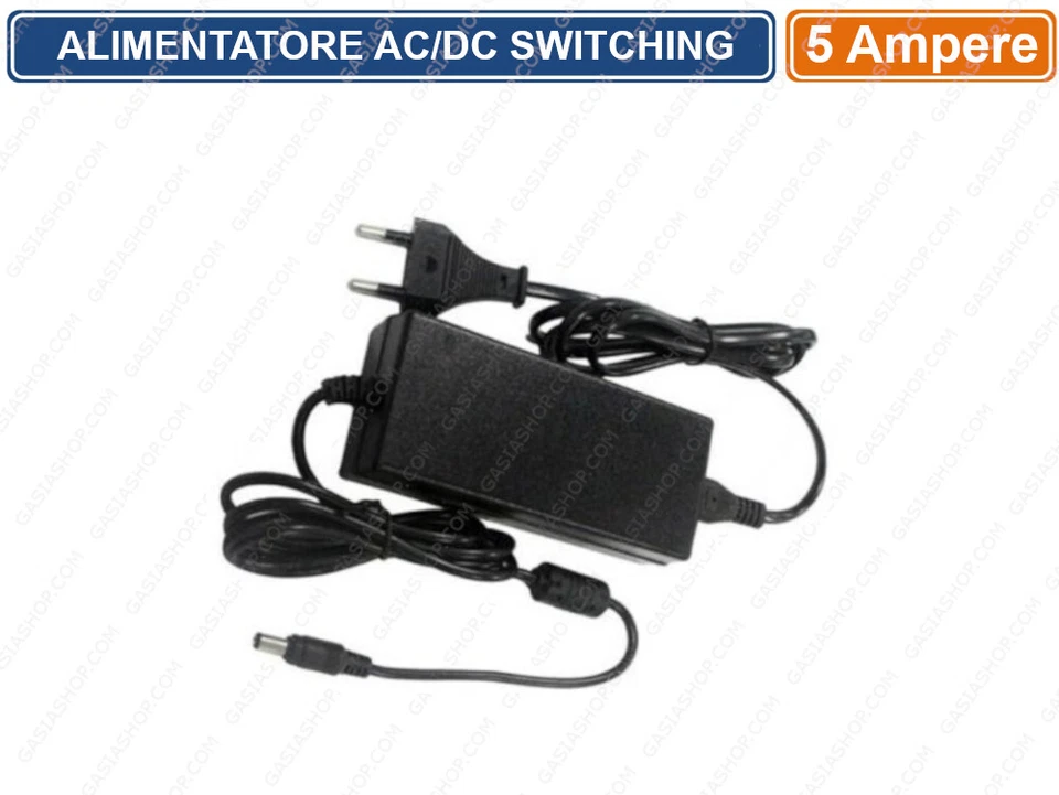UNIVERSO ALIMENTATORE PER VIDEOSORVEGLIANZA E ILLUMINAZIONE LED AC/DC SWITCHING 12V 5A