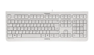 Tastatur Cherry Business KC 1000 USB weiß Keyboard flach USB QWERTZ Kabel Office - Bild 1 von 3