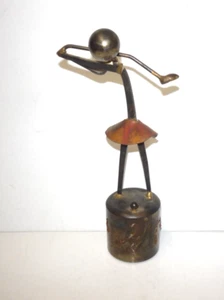 Woman Golfer Statue Metal Figure Statue Vintage Golfing Decor _ metal Art - Picture 1 of 10