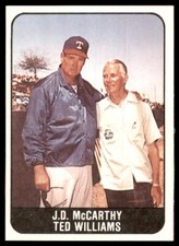 1986 Sports Design Baseball Card J.D. McCarthy/Ted Williams #1