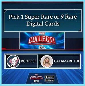 Topps Marvel Collect Pick 1 super rzadka lub 2 rzadkie nagrody lub 9 rzadkich kart - Zdjęcie 1 z 1