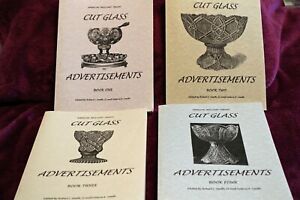 4 VOLUME SET OF AMERICAN BRILLIANT PERIOD (P) CUT GLASS ADVERTISEMENT CATALOGS
