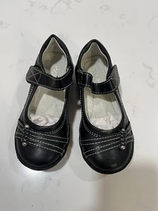 VIA PINKY COLLECTION Girl's Toddler black Flat slip ons W/adjustable strap Sz. 5 - Bild 1 von 5