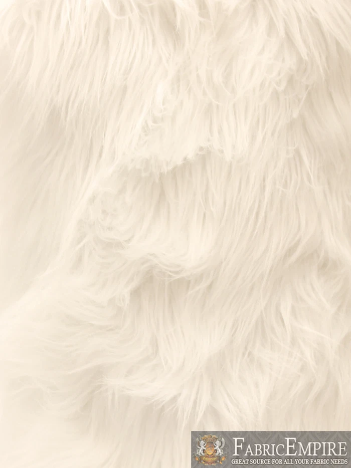 Tela De Forro Polar Sherpa De Piel Sintética Por Yarda Para Costura, Suave, Por David Textiles, Color Crema Sólido