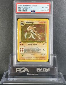 1999 Pokemon Fossil 1st Edition Holo Kabutops 9/62 PSA 6