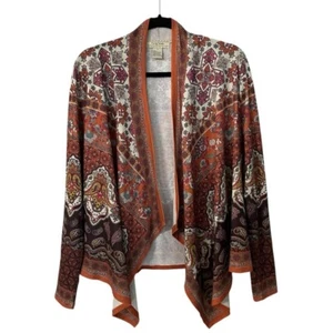 Flying Tomato Damen-Cardigan Paisley Langarm vorne offen drapiert Größe S guter Zustand - Bild 1 von 6