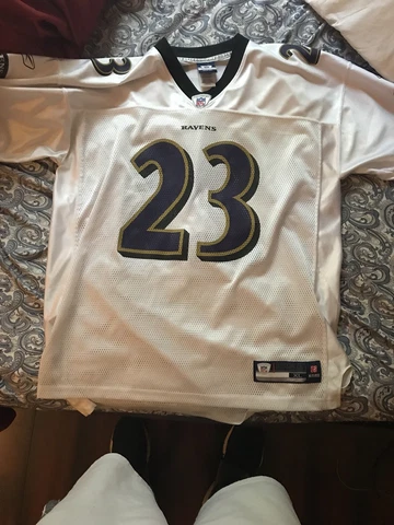 Baltimore Ravens Willis McGahee White Jersey Reebok M #23 Cover