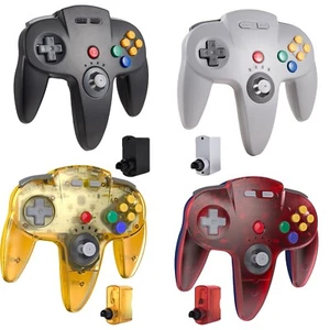 2.4G Wireless N64 Gamepad Controller with Rumble Pak Gamepad for N64 System - Picture 1 of 57