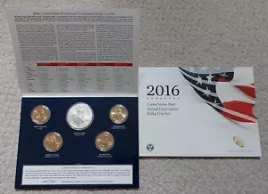2016 US Mint Annual Uncirculated Dollar Coin Set w/ Edge Lettering on ASE - Picture 1 of 9
