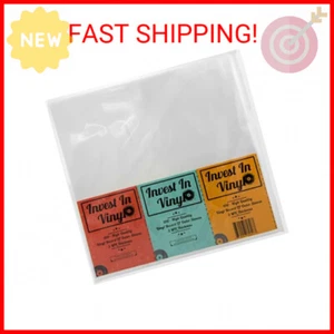 100 Clear Plastic Protective LP Outer Sleeves 3 Mil. Vinyl Record Sleeves Album - Picture 1 of 2