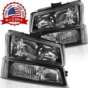 Montaje De Faros Delanteros Para 2003 - 2006 Chevrolet Silverado 1500 2500 3500. - Picture 1 of 8