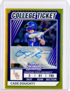 2022 Panini Elite Extra Edition Optic Contenders CADE DOUGHTY GOLD AUTO RC 96/99 - Picture 1 of 2