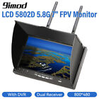 DVR 5.8G 40CH 7-Inch LCD Dual Diversity Receiver FPV Monitor for FPV Drone