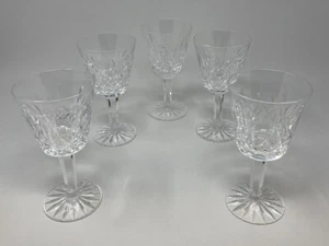 5er Set Waterford Lismore 5 7/8" weinrote Weinkelche mit Stiel - Bild 1 von 10