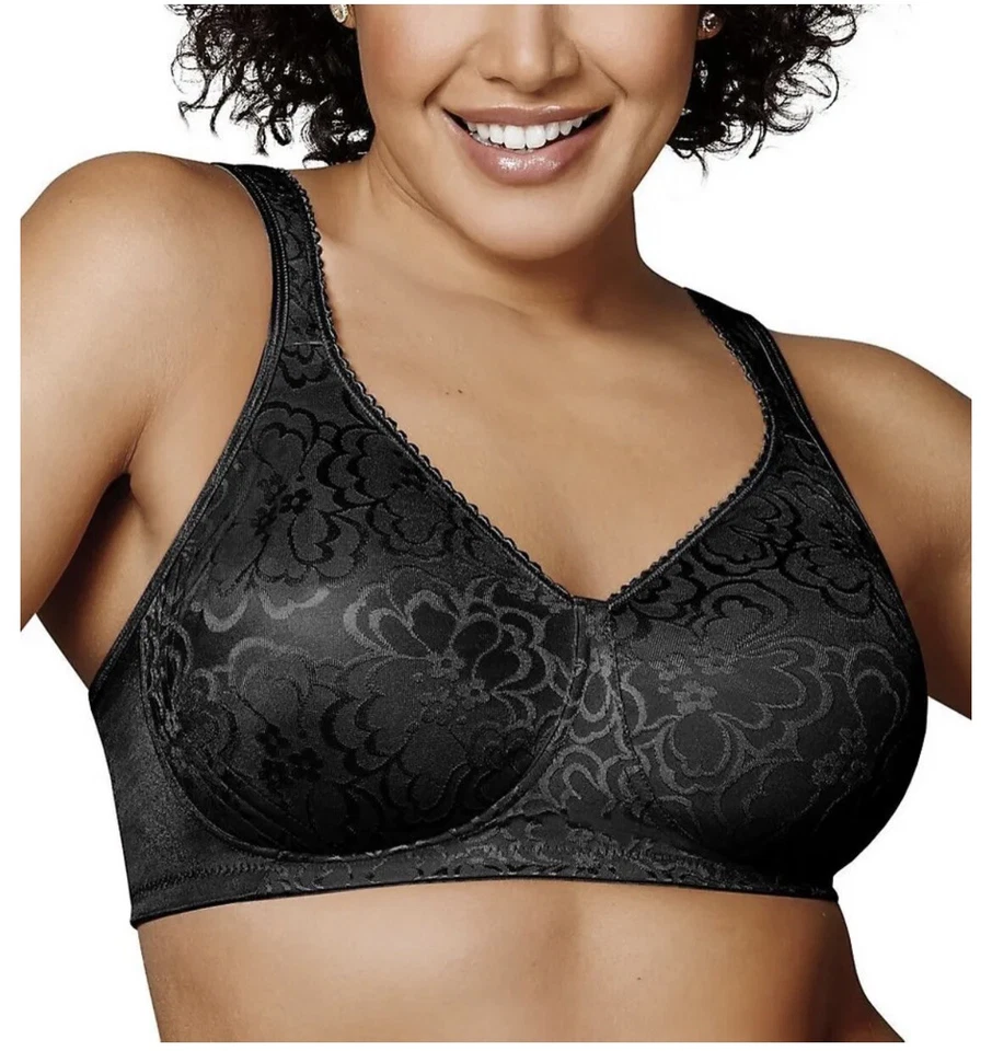2 Playtex 18 Hour Ultimate Lift & Support Wirefree Bras 4745 44d Black