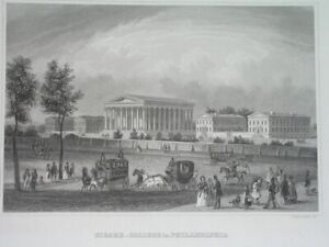 1850 UNUSUAL ORIGINAL PHILADELPHIA PENNSYLVANIA College UNITED STATES