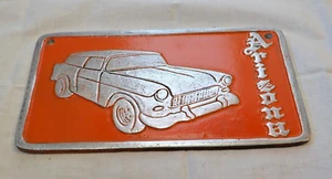 Car Club Plaque | *ARIZONA* Vintage Hot Rod Plate Painted Silver USA Street - Picture 1 of 4