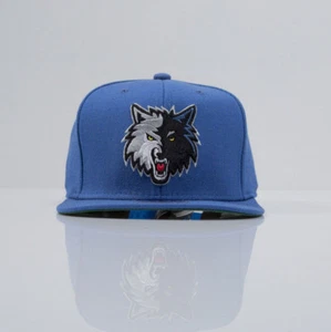Minnesota Timberwolves Mitchell & Ness NBA 00s Logo Wool Solid Snapback Hat Cap - Picture 1 of 2