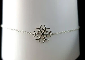Armband Silber 925 Armkette Schneeflocke Eiskristall Kinder Geschenk - sehr süß  - Bild 1 von 4