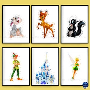 Disney Bambi / Pan Childrens Bedroom Wall Art Poster Print Picture Gift A5 A4 A3 - Picture 1 of 7