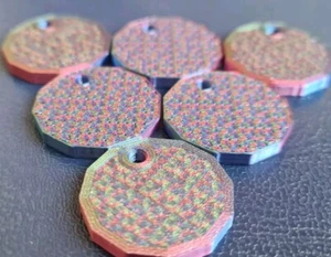 6 Trolley Coin Token Supermarket £1 One Pound Shopping Cart Holder RGB - Picture 1 of 2