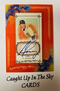 Mini tarjeta Topps Allen & Ginter Ryan Perry 2010 enmarcada Auto Tigers - Imagen 1 de 2
