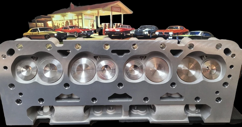 2 Bloque Pequeño Chevy 200cc Corredor de Admisión 68cc Cámara Culata 327 350 400 Foto 1 de 4