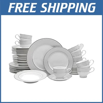 Sophisticated Porcelain Dinnerware, Service for 8 - Image 1 of 4