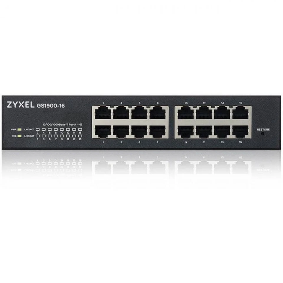 ZYXEL 16-port GbE Smart Managed Switch (gs190016v03f) - Image 1 of 1