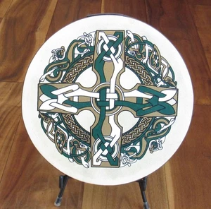 Gaelic Cross Waltons 8" Celtic Bodhran Irish Hand Drum - Picture 1 of 5