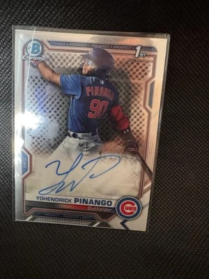 2021 Bowman Chrome Yohendrick Pinango Auto 1st #CPA-YP Chicago Cubs Blue Jays - Image 1 of 4