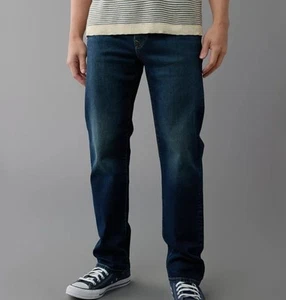 American Eagle Men’s Flex Relaxed Straight Jeans 36x36 Dark Wash - Picture 1 of 13