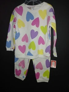 NWT Size 3T Toddler Hearts Fleece Pant Set - Picture 1 of 7