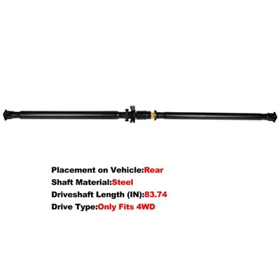 For 2003-2011 Honda Element 4WD 2.4L Drive Shaft Assembly Rear 40100-S10-A01 - Image 1 of 4
